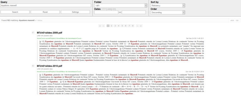 recoll Web UI